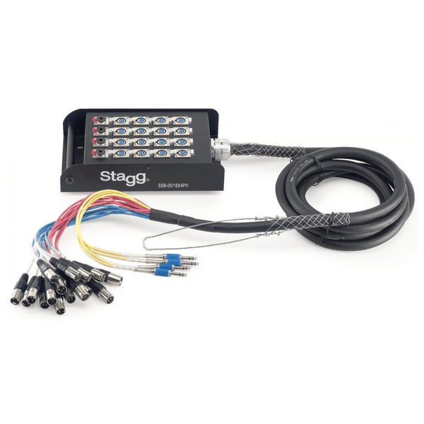 Stagg SSB-05/16X4PH 20 Way 16/4 XLR Multicore 5m (Jack Returns) | SSB-05/16X4PH