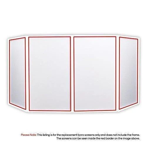 4x Equinox Lycra Cloth DJ Screen Replacement Panels (White)