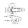 Penn Elecom W900-PACK 100mm Heavy Duty Swivel Automatic Castor Kit with Fixings