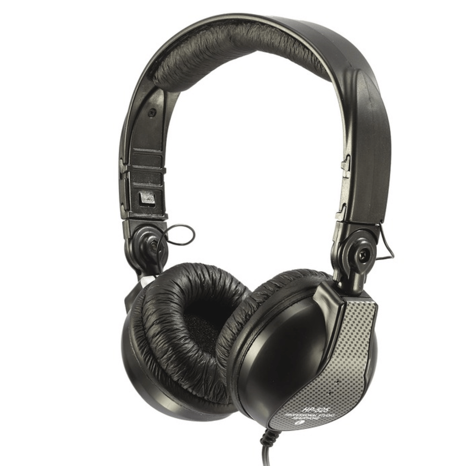 JTS HP-525 Black Professional Studio and DJ Headphones front view
