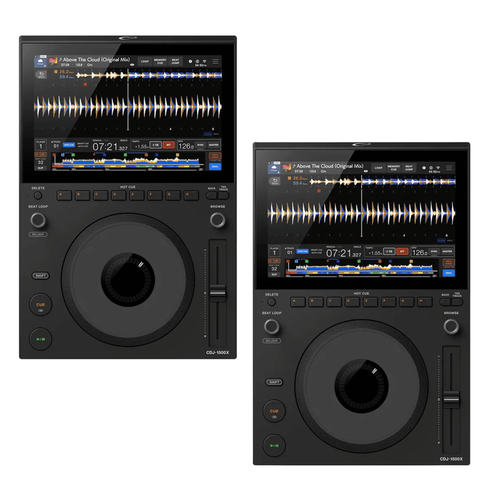 2 x AlphaTheta CDJ-1500X DJ Multi Players