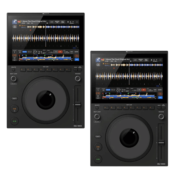 2 x AlphaTheta CDJ-1500X DJ Multi Players