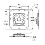 Penn Elcom L787SM Flight Case Medium Rotary Cam Latch / Catch in Surface Dish