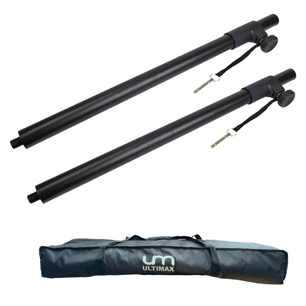 2 x Ultimax M20 Speaker Saterlite Poles with Carry Bag