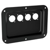 Penn Elcom D024K large black recessed dish punched for four D-Series connectors