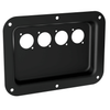Penn Elcom D024K Large Black Dish Punched for 4 x D-Series Connectors