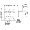 Penn Elcom 83.5mm x 70mm Double Knuckle Black Hinge