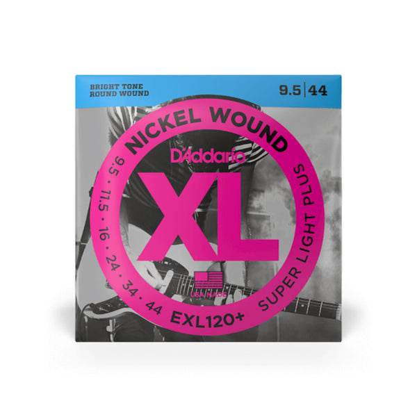 D'Addario EXL120+-3D Electric Guitar Strings, Super Light Plus, 9.5-44, 3 SETS