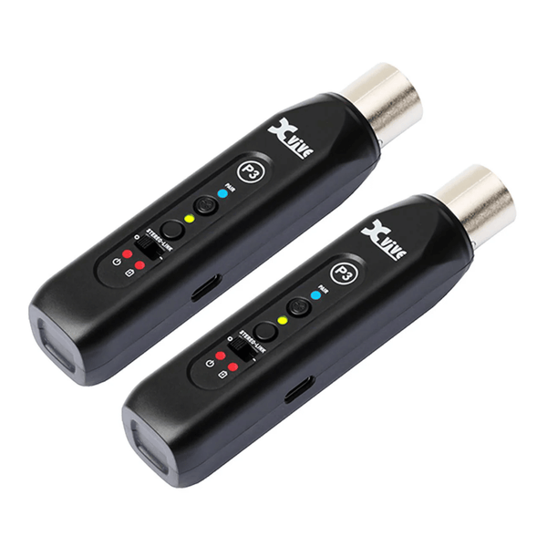 Xvive P3D Wireless Bluetooth XLR audio Receiver, Twin Pack, for Stero Audio