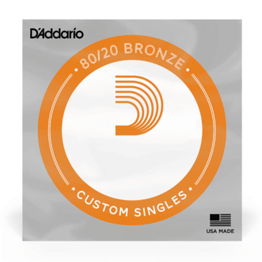 D'Addario .025 Bronze Wound Single String for Acoustic Guitar BW025