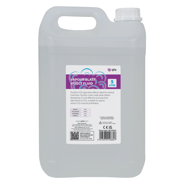 QTX 5L Vapour Blast CO2 Vertical Smoke Machine Effects Fluid