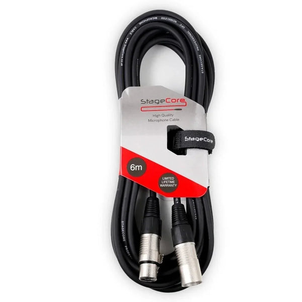 Stagecore 6m Black XLR Microphone Cable