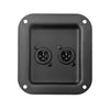 Penn Elcom D0947-K-MX Small Black Recessed Dish with 2 x XLR 3 Pin Male Chassis DLX