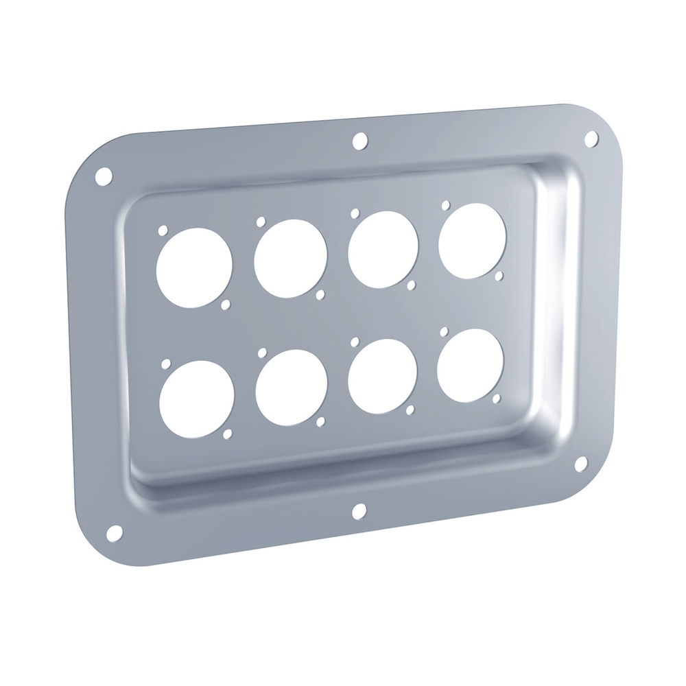 Penn Elcom D022Z Dish Punched for 8 x D-Series Connectors