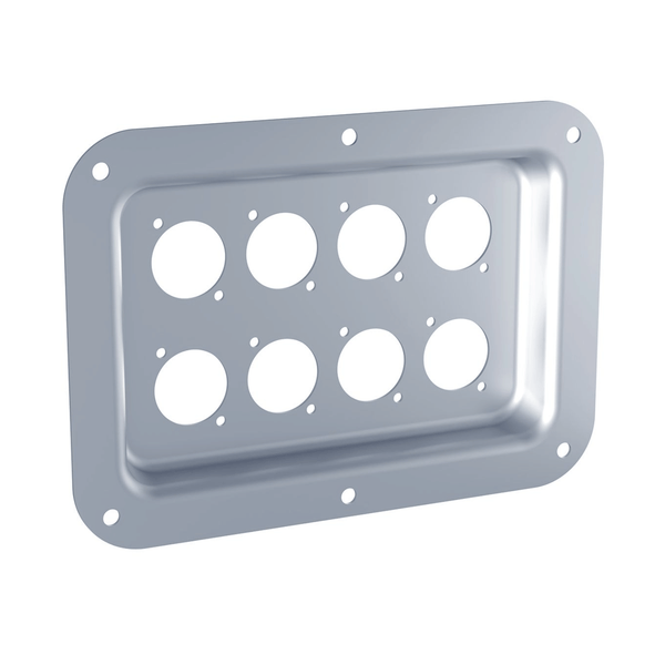 Penn Elcom D022Z Dish Punched for 8 x D-Series Connectors