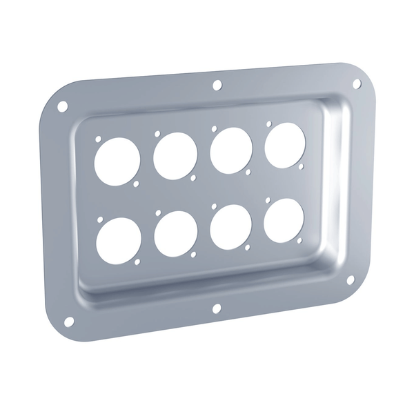 Penn Elcom D022Z dish punched for 8 D-Series connectors