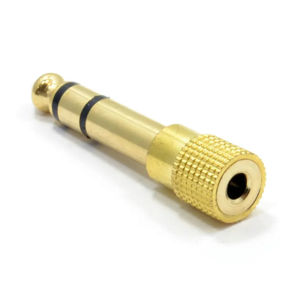 6.3mm Stereo Jack Plug - 3.5mm Stereo Jack Socket Adaptors - DY Pro Audio
