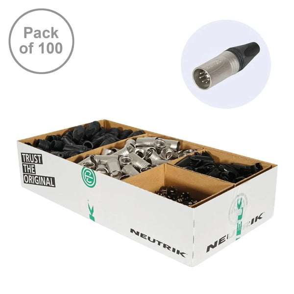 100 x Neutrik NC5MXX-D 5 Pin Male XLR Connector Disassembled