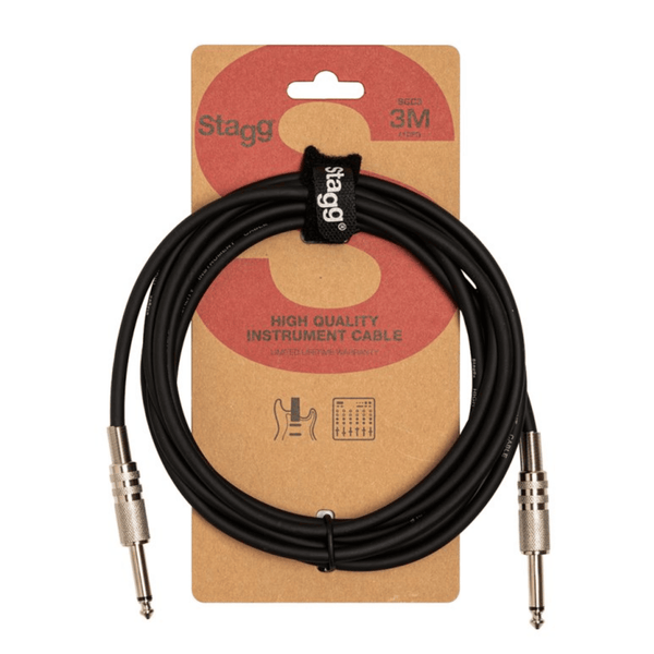 Stagg SGC3 3m Mono Jack to Mono Jack Cable