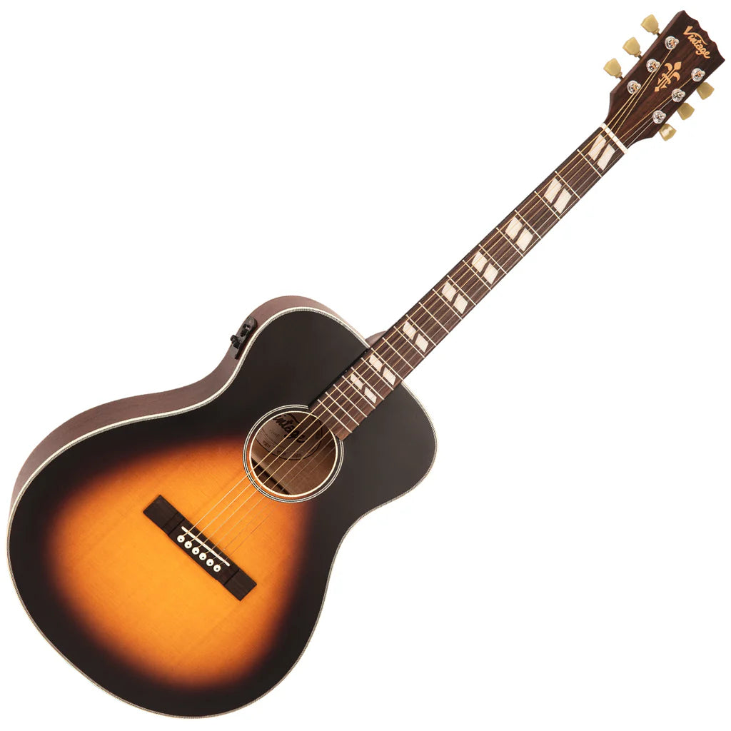 Vintage Historic Series 'Folk' Electro-Acoustic Guitar Vintage Sunburst