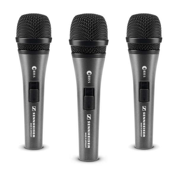 Sennheiser Evolution 3-pack E835-S Switched Microphone Bundle