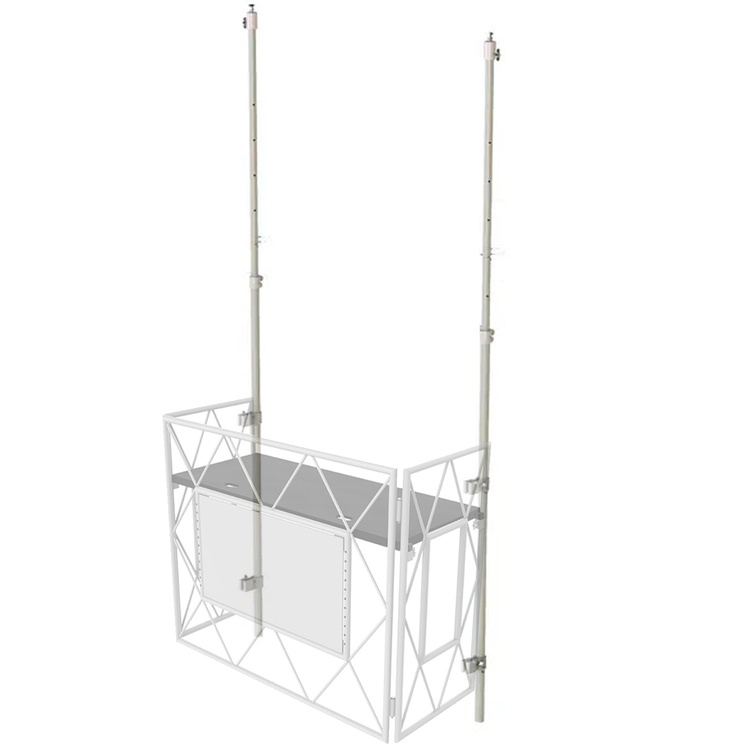 Ultimax DJ Booth Pole Kit White with Top Hats for Truss Booth