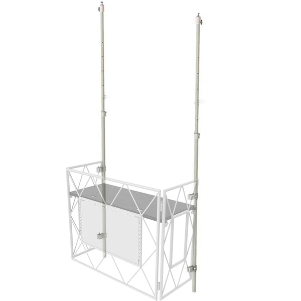 Ultimax DJ Booth Pole Kit White with Top Hats for Truss Booth