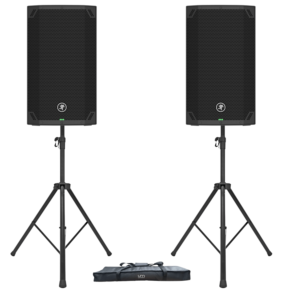 2 x Mackie Thump 12 V4 12" Active PA Speaker with Stands