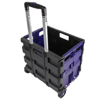 Duratool Light Duty Plastic Folding Crate Trolley, 20kg