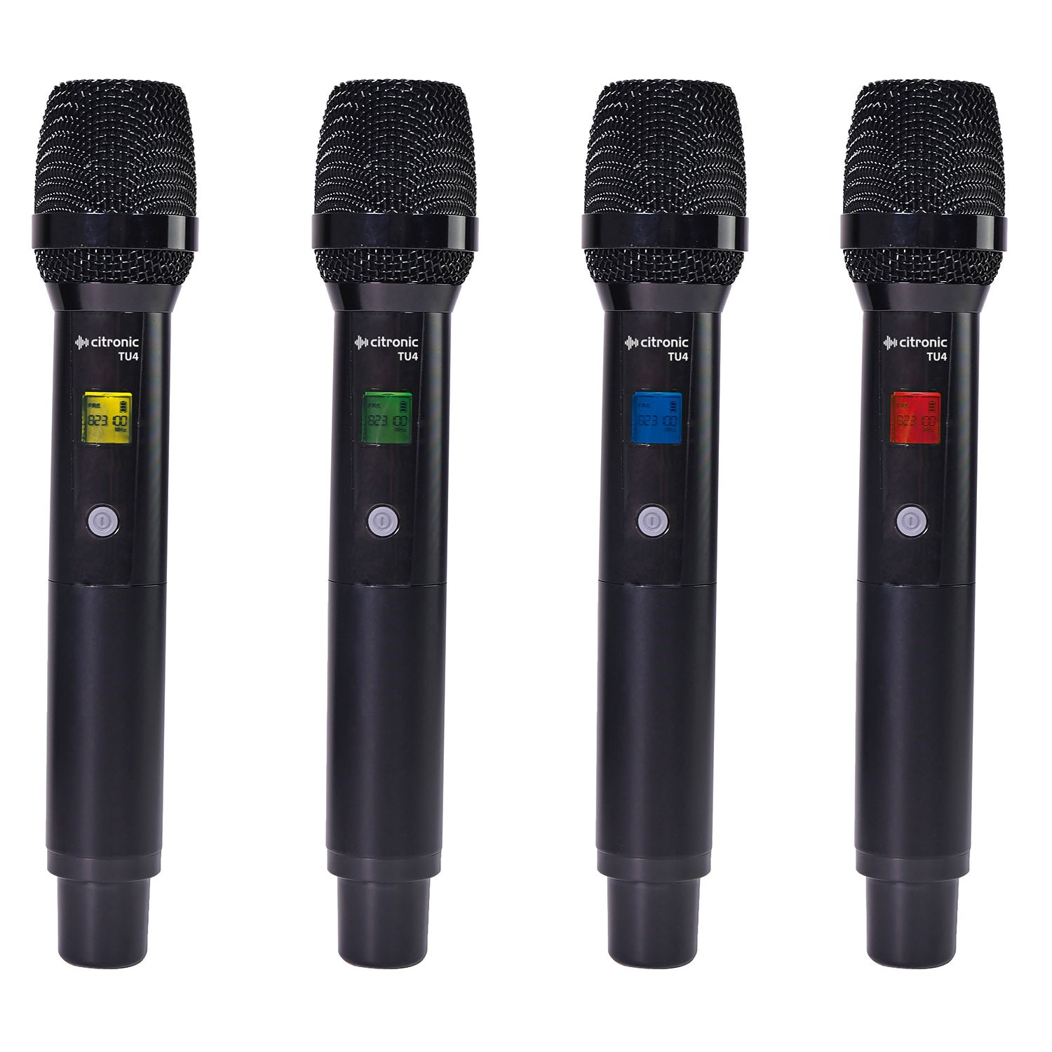 Citronic TU4-H TU4 Quad PLL Wireless Microphone Set 4 x Handheld Transmitters