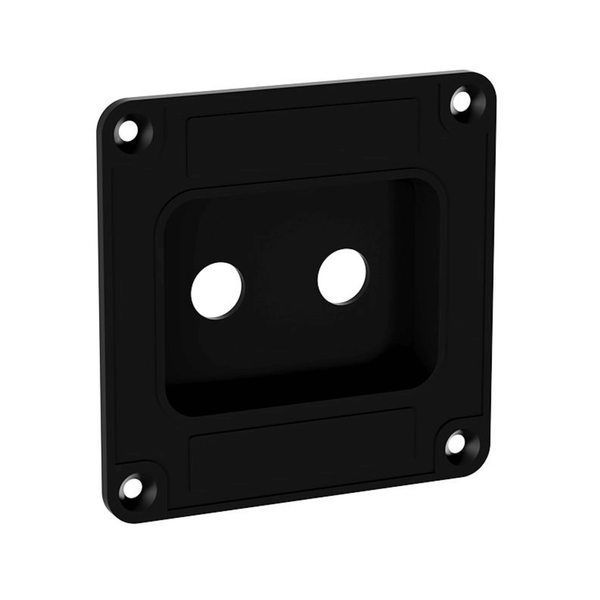 Penn Elcom Recess Dish Punched for 2 x Jack Sockets Plastic