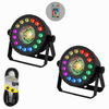 2 x Equinox MoonPar MKII 15 x 1w RGB Par Can With DMX Cable