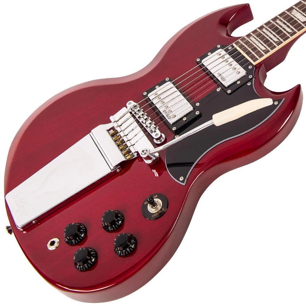 Vintage VS6V ReIssued with vintage style Vibrato Cherry Red