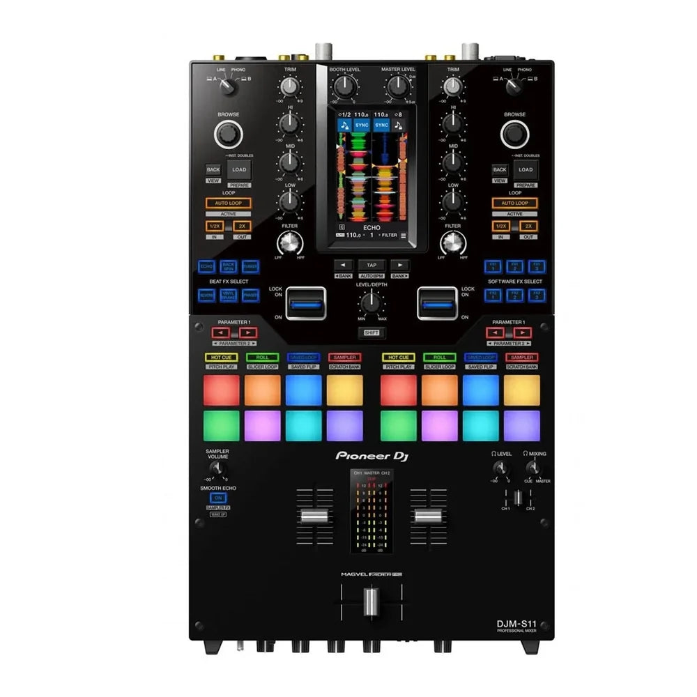 Pioneer DJM-S11 Scratch Mixer Pro Battle Mixer for Serato DJ and Rekordbox