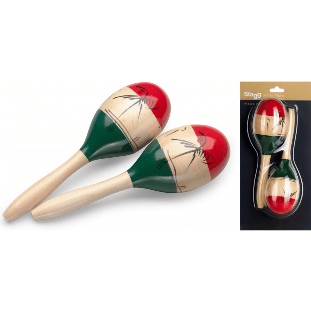 Stagg MRW-26M wooden Mexican-style maracas pair
