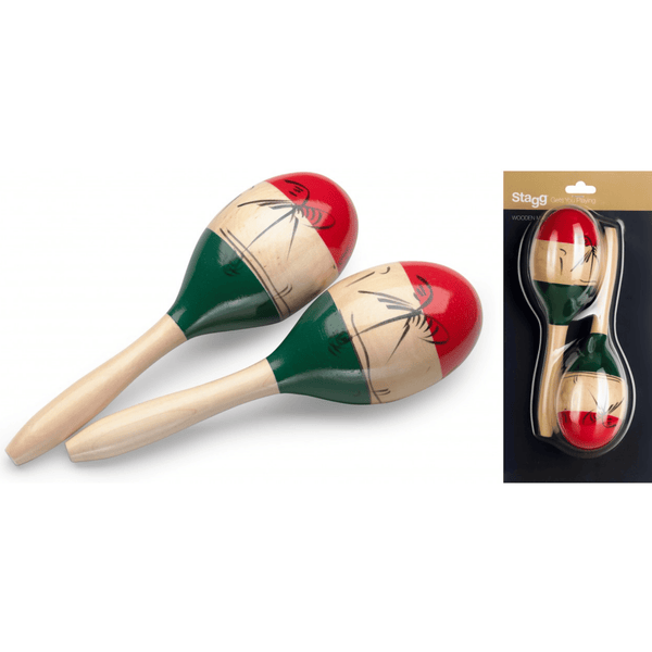 Stagg MRW-26M wooden Mexican-style maracas pair