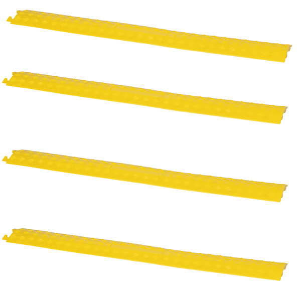 Showgear 1m Yellow ABS 1 Channel Cable Cover 3 - Pack of 4