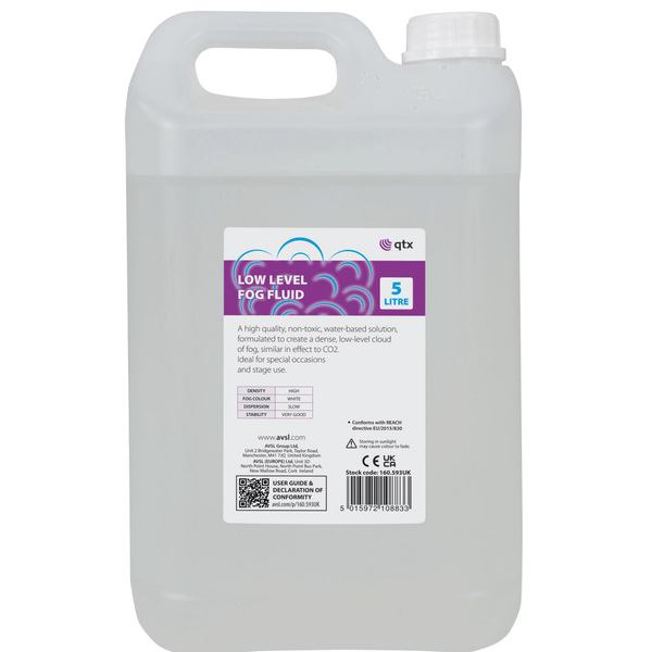 QTX Low Level Fog Fluid (5 litres)