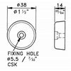 4 x Penn Elcom F1555 38mm Small Tapered Rubber Foot
