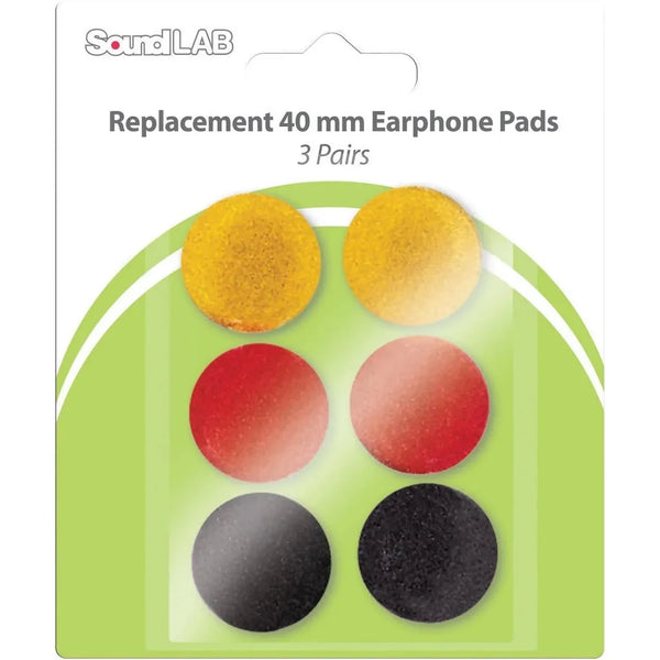 3 x Soundlab Coloured Replacement Ear phone Pads 40mm