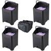 "Citronic VIPAR 6x18W Smart Rechargeable RGBWA/UV PAR Uplighter Bundle"