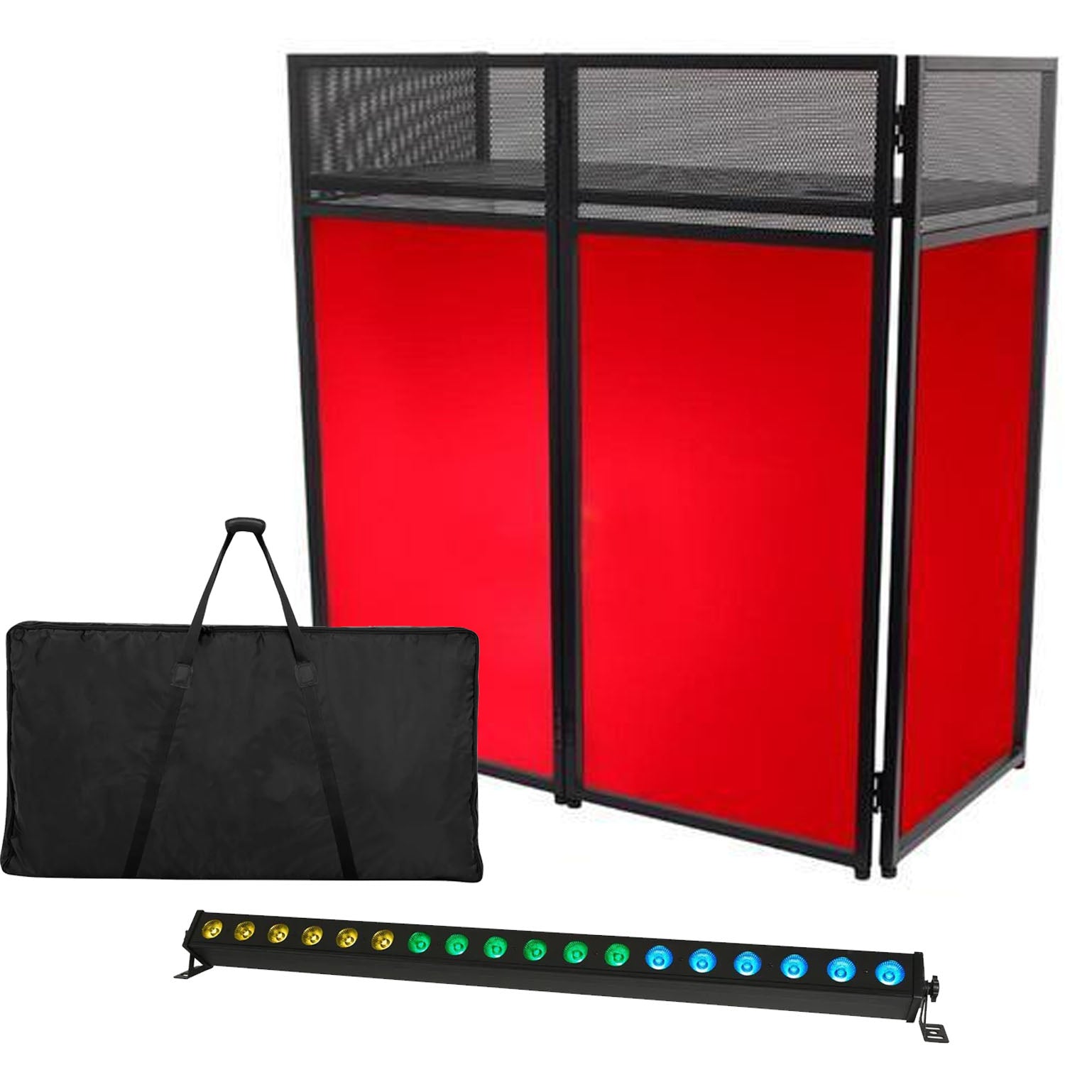 Ultimax DJCombiBooth DJ Combi Booth with Light Bar Batten
