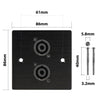 Eagle 2 x Four Pole Speaker Socket Wall Plate Metal