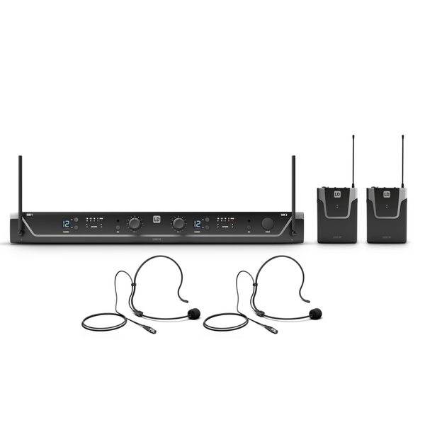 LD Systems U308 BPH 2 dual wireless microphone system with bodypacks