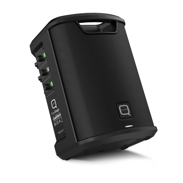 Q-Audio Free Stage 6 6" Battery Powered Speaker with 3 Channel Mixer, Bluetooth and USB Playback