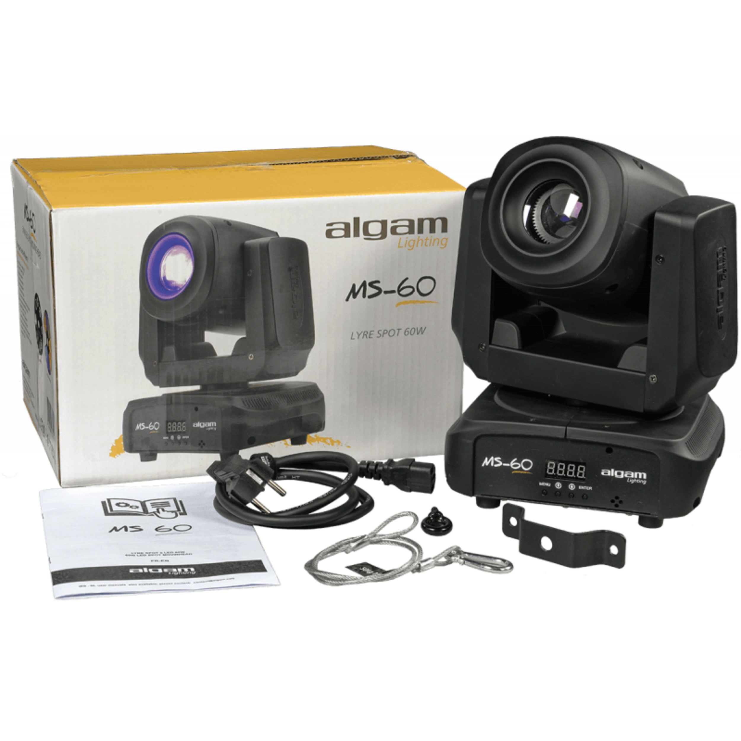 2 x Algam Lighting 60W LED Gobo Spot Moving Head
