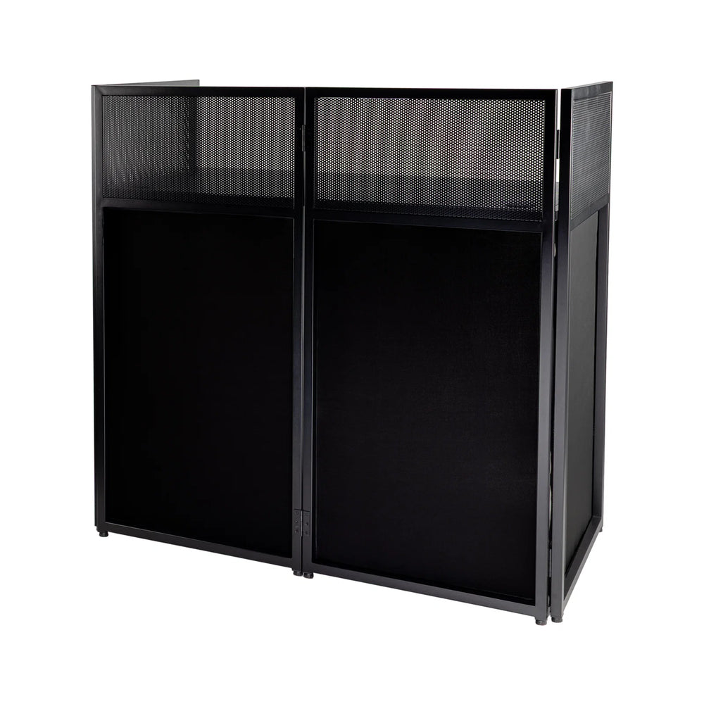 Equinox Combi Booth XL foldable DJ booth with steel shelf and lycra panels