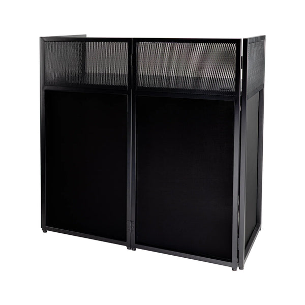 Equinox Combi Booth XL foldable DJ booth with steel shelf and lycra panels