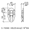 Penn Elcom L0566N Large Catch Drawbolt Flight Case Latch Nickel