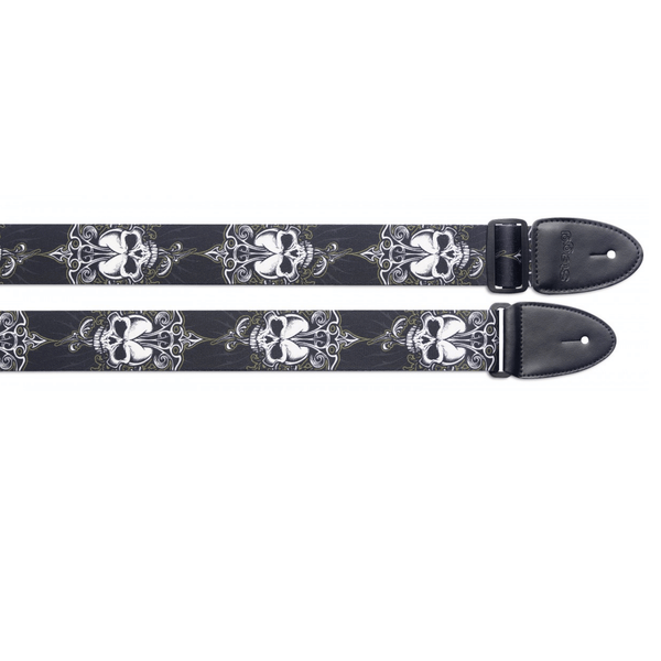 Stagg BLACK SKULL Electric Acoustic Bass Guitar Strap